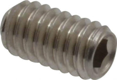 Value Collection - #8-32 UNC, 5/16" OAL, Cup Point Set Screw - Grade 18-8 Stainless Steel, 5/64" Key - Apex Tool & Supply