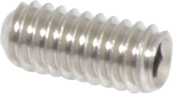 Value Collection - #8-32 UNC, 3/8" OAL, Cup Point Set Screw - Grade 18-8 Stainless Steel, 5/64" Key - Apex Tool & Supply