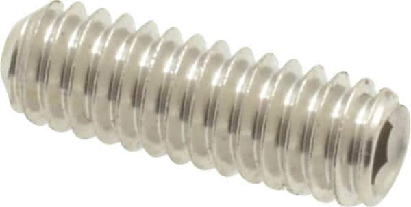 Value Collection - #8-32 UNC, 1/2" OAL, Cup Point Set Screw - Grade 18-8 Stainless Steel, 5/64" Key - Apex Tool & Supply
