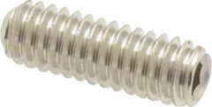 Value Collection - #8-32 UNC, 1/2" OAL, Cup Point Set Screw - Grade 18-8 Stainless Steel, 5/64" Key - Apex Tool & Supply