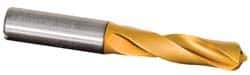 Kennametal - 0.262" 135° Solid Carbide Jobber Drill - TiAlN Finish, Right Hand Cut, Spiral Flute, Straight Shank, 3.58" OAL, Standard Point - Apex Tool & Supply