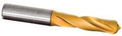Kennametal - 0.262" 135° Solid Carbide Jobber Drill - TiAlN Finish, Right Hand Cut, Spiral Flute, Straight Shank, 3.58" OAL, Standard Point - Apex Tool & Supply
