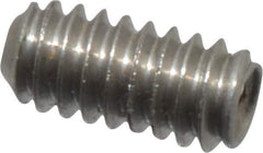 Value Collection - #0-80 UNF, 1/8" OAL, Cup Point Set Screw - Grade 18-8 Stainless Steel, 0.028" Key - Apex Tool & Supply