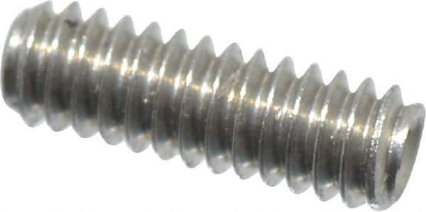 Value Collection - #0-80 UNF, 3/16" OAL, Cup Point Set Screw - Grade 18-8 Stainless Steel, 0.028" Key - Apex Tool & Supply