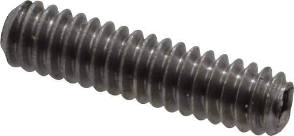Value Collection - #0-80 UNF, 1/4" OAL, Cup Point Set Screw - Grade 18-8 Stainless Steel, 0.028" Key - Apex Tool & Supply