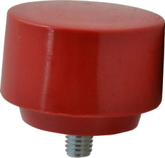 Proto - 2-1/2" Face Diam, Grade Medium, Red Hammer Tip/Face - Plastic - Apex Tool & Supply