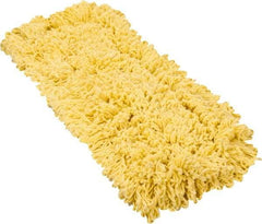 Rubbermaid - 24" Long x 5" Wide Yarn Blend Dust Mop Head - Envelope Connection, Yellow, Looped Head - Apex Tool & Supply