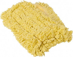 Rubbermaid - 36" Long x 5" Wide Yarn Blend Dust Mop Head - Envelope Connection, Yellow, Looped Head - Apex Tool & Supply