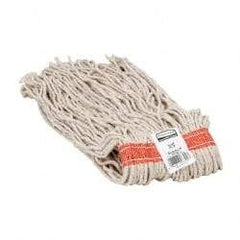 Rubbermaid - 1" Orange Head Band, Medium Cotton Cut End Mop Head - 8 Ply, Side Loading Connection, Use for General Purpose - Apex Tool & Supply