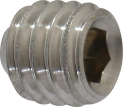 Value Collection - #10-32 UNF, 3/16" OAL, Cup Point Set Screw - Grade 18-8 Stainless Steel, 3/32" Key - Apex Tool & Supply