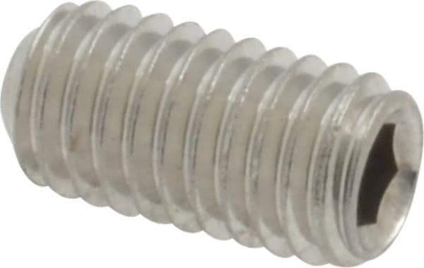 Value Collection - #10-32 UNF, 3/8" OAL, Cup Point Set Screw - Grade 18-8 Stainless Steel, 3/32" Key - Apex Tool & Supply