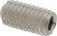 Value Collection - #10-32 UNF, 3/8" OAL, Cup Point Set Screw - Grade 18-8 Stainless Steel, 3/32" Key - Apex Tool & Supply