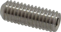 Value Collection - #10-32 UNF, 1/2" OAL, Cup Point Set Screw - Grade 18-8 Stainless Steel, 3/32" Key - Apex Tool & Supply