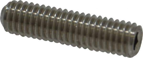 Value Collection - #10-32 UNF, 3/4" OAL, Cup Point Set Screw - Grade 18-8 Stainless Steel, 3/32" Key - Apex Tool & Supply