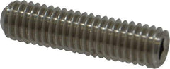 Value Collection - #10-32 UNF, 3/4" OAL, Cup Point Set Screw - Grade 18-8 Stainless Steel, 3/32" Key - Apex Tool & Supply