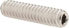 Value Collection - 1/4-20 UNC, 1" OAL, Cup Point Set Screw - Grade 18-8 Stainless Steel, 1/8" Key - Apex Tool & Supply