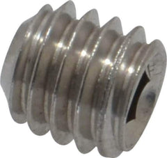 Value Collection - 5/16-18 UNC, 5/16" OAL, Cup Point Set Screw - Grade 18-8 Stainless Steel, 3/32" Key - Apex Tool & Supply