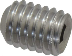 Value Collection - 3/8-16 UNC, 1/2" OAL, Cup Point Set Screw - Grade 18-8 Stainless Steel, 3/16" Key - Apex Tool & Supply