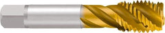 Emuge - 5/8-11 UNC 4 Flute 2B Bottoming Spiral Flute Tap - Cobalt, TiN Finish, 3-13/16" OAL, Right Hand Flute, Right Hand Thread, Series Enorm - Apex Tool & Supply