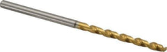 OSG - #35 130° Vanadium High Speed Steel Jobber Drill - TiN Finish, Right Hand Cut, Spiral Flute, Straight Shank, 65mm OAL, Standard Point - Apex Tool & Supply