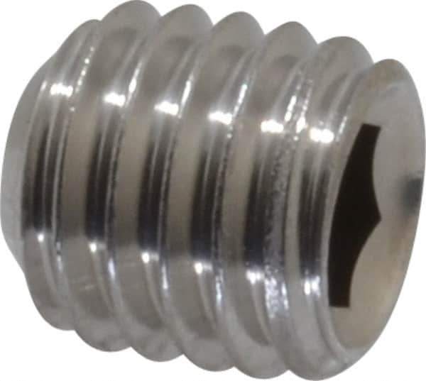 Value Collection - 1/2-13 UNC, 1/2" OAL, Cup Point Set Screw - Grade 18-8 Stainless Steel, 1/4" Key - Apex Tool & Supply