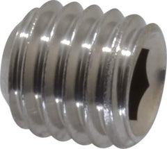 Value Collection - 1/2-13 UNC, 1/2" OAL, Cup Point Set Screw - Grade 18-8 Stainless Steel, 1/4" Key - Apex Tool & Supply