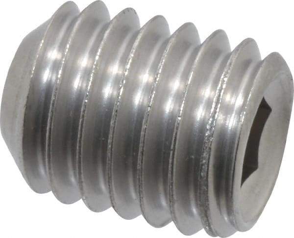 Value Collection - 1/2-13 UNC, 5/8" OAL, Cup Point Set Screw - Grade 18-8 Stainless Steel, 1/4" Key - Apex Tool & Supply