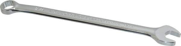 Proto - 7/16" 12 Point Offset Combination Wrench - 15° Offset Angle, 7" OAL, Steel, Chrome Finish - Apex Tool & Supply