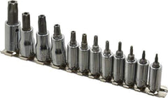 SK - 12 Piece 1/4 & 3/8" Drive Torx Bit Socket Set - T7 to T55 Torx - Apex Tool & Supply