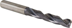 Kennametal - 23/64" 140° Solid Carbide Jobber Drill - TiAlN Finish, Right Hand Cut, Spiral Flute, Straight Shank, 4.0551" OAL, Standard Point - Apex Tool & Supply