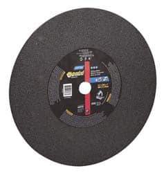 Norton - 14" Aluminum Oxide Cutoff Wheel - 7/64" Thick, 1" Arbor, 4,365 Max RPM, Use with Stationary Tools - Apex Tool & Supply