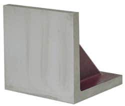 Suburban Tool - 10" Wide x 10" Deep x 10" High Cast Iron Machined Angle Plate - Standard Plate, Flat Surface, Double Web, 1" Thick, Single Plate - Apex Tool & Supply