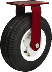 Hamilton - 10" Diam, Rubber Rigid Caster - 480 Lb Capacity, Top Plate Mount, 4-1/2" x 6-1/2" Plate, Tapered Roller Bearing - Apex Tool & Supply