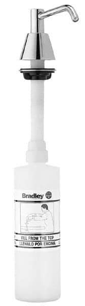 Bradley - 16 oz Liquid Soap Dispenser Pump - Polyethylene, Hand Pump, Clear - Apex Tool & Supply