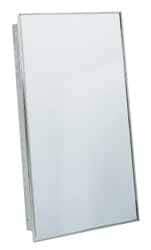 Bradley - 3 Shelf Recessed Mount Stainless Steel Medicine Cabinet - 30-5/8" High x 17-1/8" Wide x 4" Deep, Adjustable Shelves - Apex Tool & Supply