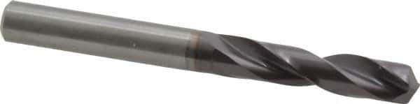 Guhring - 5/16" 140° Spiral Flute Solid Carbide Screw Machine Drill Bit - FIREX Finish, Right Hand Cut, 41mm Flute Length, 79mm OAL, SU Point, Straight Shank - Apex Tool & Supply