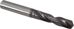 Guhring - 0.4528" 140° Spiral Flute Solid Carbide Screw Machine Drill Bit - FIREX Finish, Right Hand Cut, 55mm Flute Length, 102mm OAL, SU Point, Straight Shank - Apex Tool & Supply