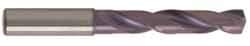 Guhring - 0.4724" 140° Solid Carbide Jobber Drill - FIREX Finish, Right Hand Cut, Spiral Flute, Straight Shank, 118mm OAL, SU Point - Apex Tool & Supply