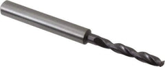 Guhring - 3.7mm 140° Solid Carbide Jobber Drill - FIREX Finish, Right Hand Cut, Spiral Flute, Straight Shank, 66mm OAL, SU Point - Apex Tool & Supply