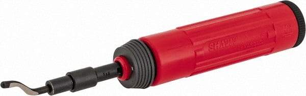 Shaviv - 5 Piece, High Speed Steel Blade, Back Hole Chamfer, Hand Deburring Tool Set - E Blade Holder, For Hole Edge, Straight Edge - Apex Tool & Supply