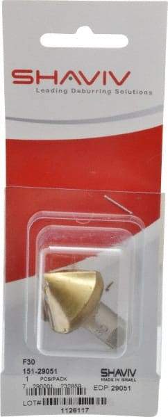 Shaviv - F30 Right-Handed High Speed Steel Deburring Swivel Blade - Use on Hole Edge Surfaces, Adjustable - Apex Tool & Supply