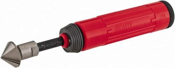 Shaviv - 3 Piece, Cobalt Blade, Hand Deburring Tool Set - F Blade Holder, For Hole Edge - Apex Tool & Supply