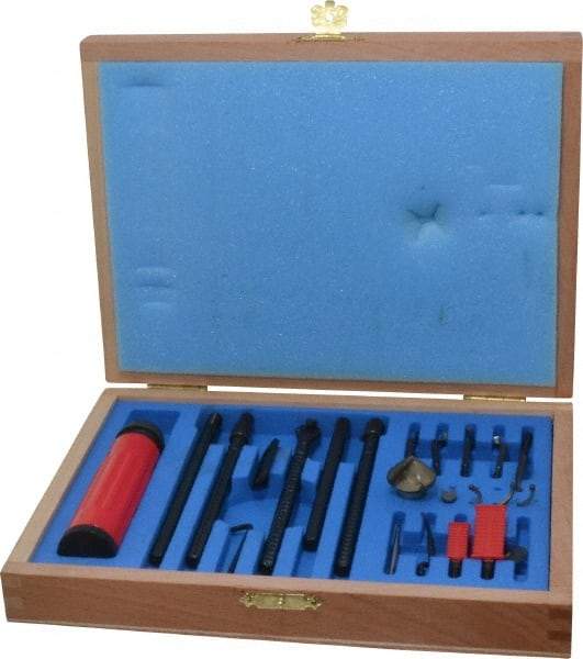Shaviv - 21 Piece Carbide, High Speed Steel Blade Hand Deburring Tool Set - B, C, D, E, F Blade Holder, B10, B20, B30, B50, B60, B70;C40, C42;D80;E100, E200, E300, E350, E600;F20 Blades, For Flat Surface, Hole Edge, Straight Edge - Apex Tool & Supply