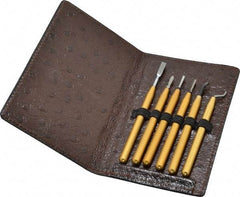 Shaviv - 6 Piece High Speed Steel Blade Hand Deburring Tool Set - UF1, US1, US2, US3, US4, UB38 Blades, For Flat Surface, Hole Edge, Straight Edge - Apex Tool & Supply