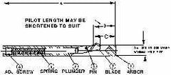 Cogsdill Tool - 39/64" Hole, No. 4 Blade, Type B Power Deburring Tool - One Piece, 6.44" OAL, 0.9" Pilot, 1.31" from Front of Tool to Back of Blade - Apex Tool & Supply