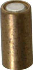 Mag-Mate - 1/8" Diam x 1/4" High, 0.1 Lb Average Pull Force, 0.2 Lb Max Pull Force, Neodymium Rare Earth Shielded Magnet - Brass Shield, 0.018" Shielding Wall Thickness - Apex Tool & Supply