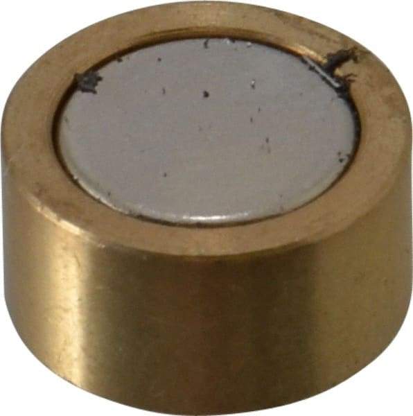 Mag-Mate - 1/2" Diam x 1/4" High, 2.13 Lb Average Pull Force, 4-1/4 Lb Max Pull Force, Neodymium Rare Earth Shielded Magnet - 0.062" Shielding Wall Thickness - Apex Tool & Supply