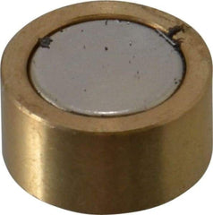 Mag-Mate - 1/2" Diam x 1/4" High, 2.13 Lb Average Pull Force, 4-1/4 Lb Max Pull Force, Neodymium Rare Earth Shielded Magnet - 0.062" Shielding Wall Thickness - Apex Tool & Supply