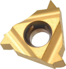 Carmex - 16IR Internal Right Hand 11.5 NPT Laydown Threading Insert - Grade BXC, TiN Coated Carbide - Apex Tool & Supply