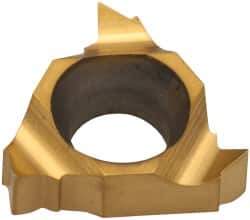 Carmex - 06IR Internal Right Hand 27 NPT Laydown Threading Insert - Grade BXC, TiN Coated Carbide - Apex Tool & Supply